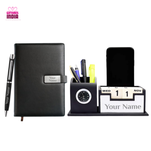 3-in-1 Custom Office Set-Notebook, Pen & Organizer