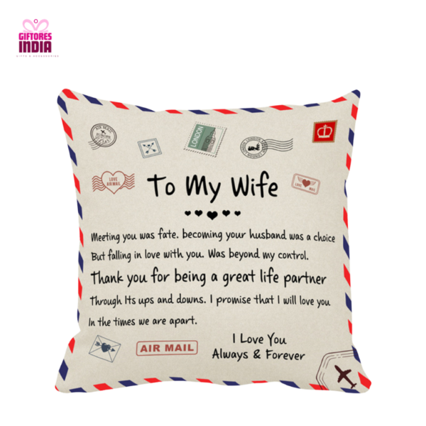 Best Wife Cushion - Romantic Anniversary Gifts for Wife