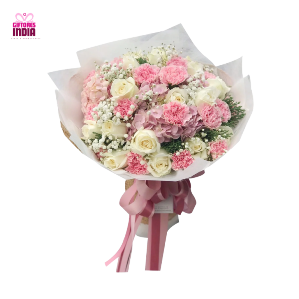 Carnations with Roses Flowers Bouquet
