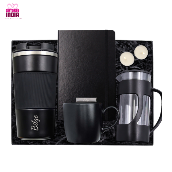 Coffee Tumbler Pen Leather Organizer Diary Mobile Stand 4 in 1 Gift Set