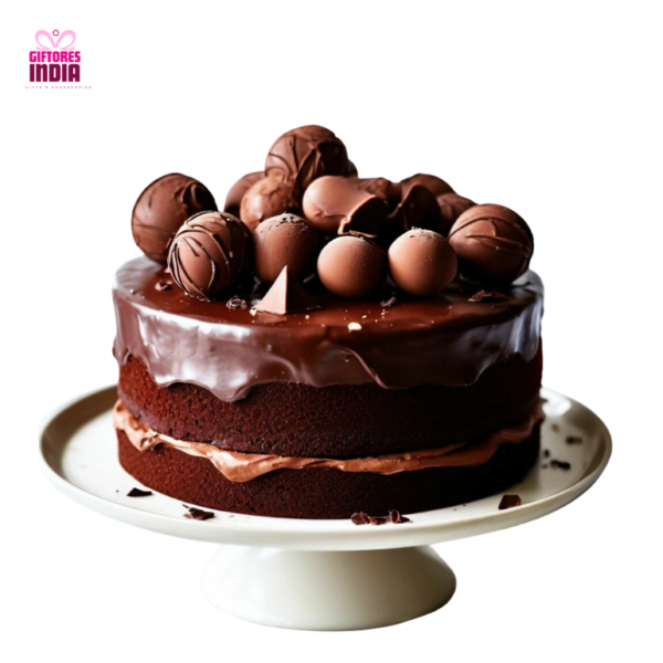 Decorated Chocolate Truffle Cake