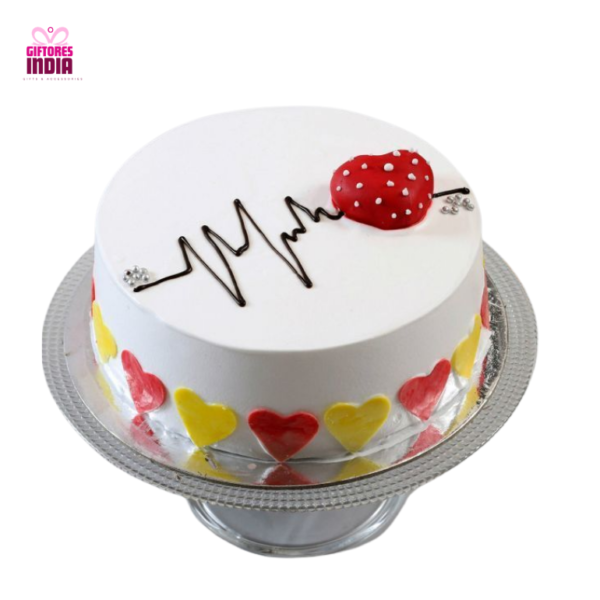 Designer Heart Beat cake