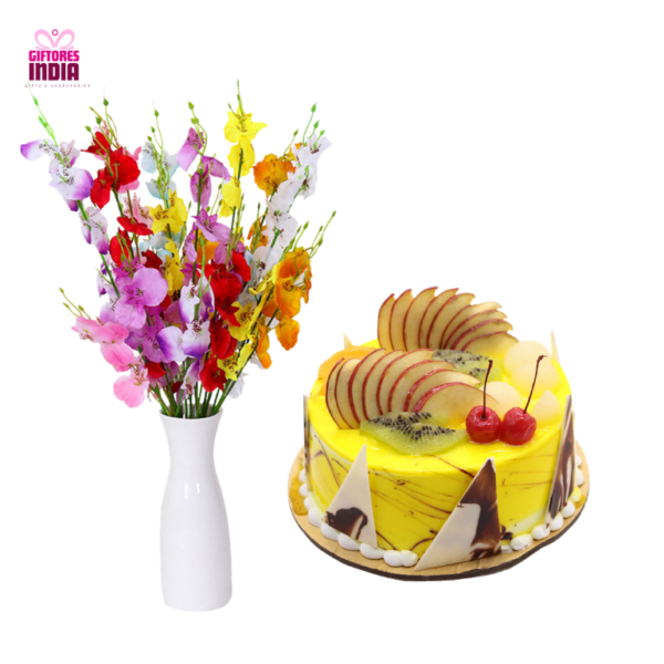 Gorgeous Orchids with Pineapple Cake