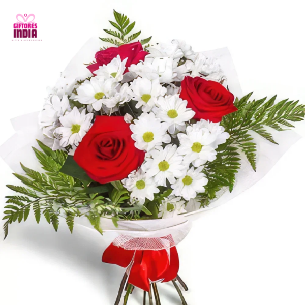 Gorgeous Roses and Gerbera Flower Combo