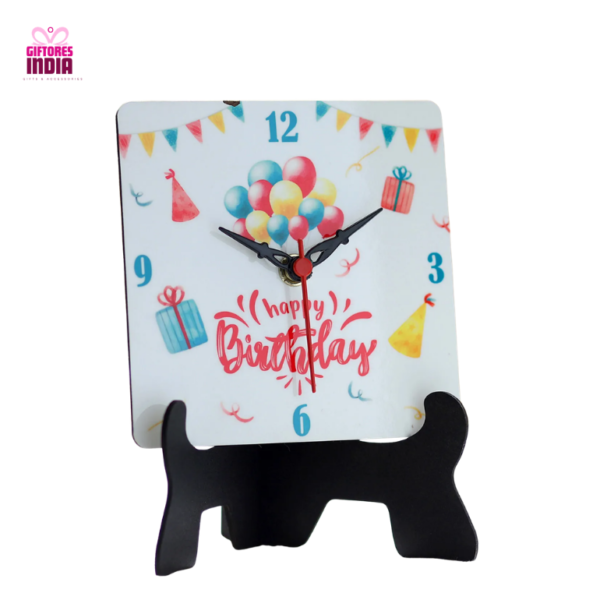 Happy Birthday Name Desk Clock