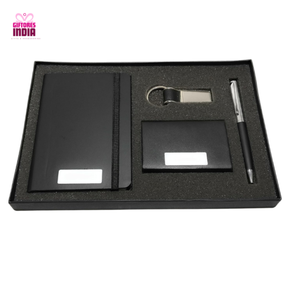 Leather Organizer Diary Pen Keychain Cardholder 4 in 1 Gift Se
