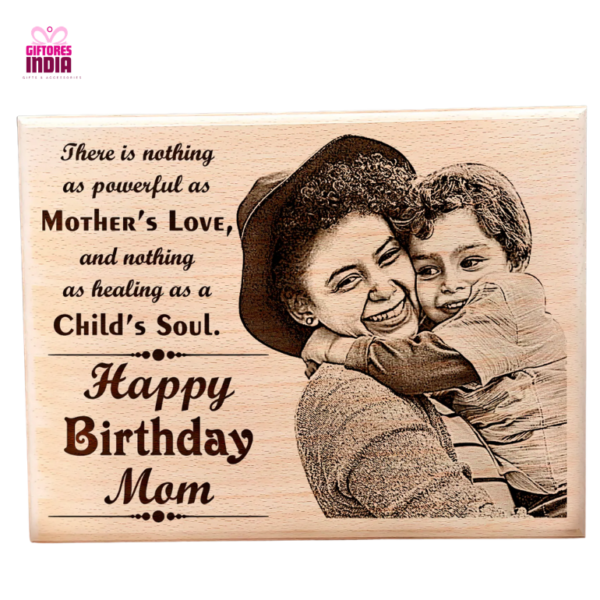 Mother''s Day Gift - Engraved Wooden Photo Plaque