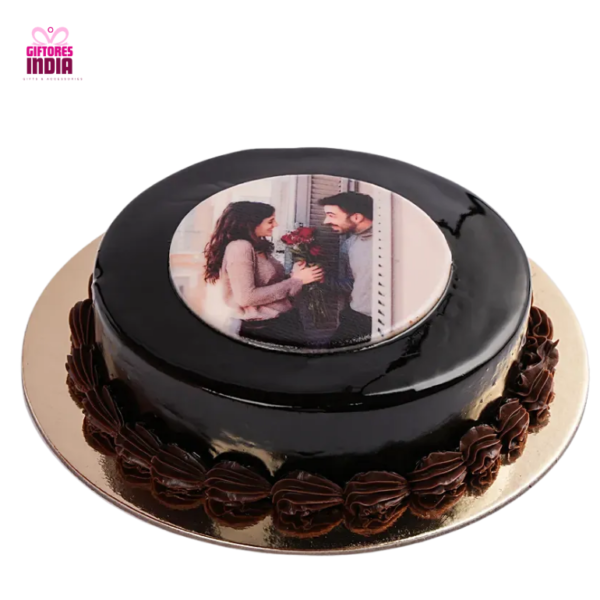 Personalised Chocolate Photo Cake for Her
