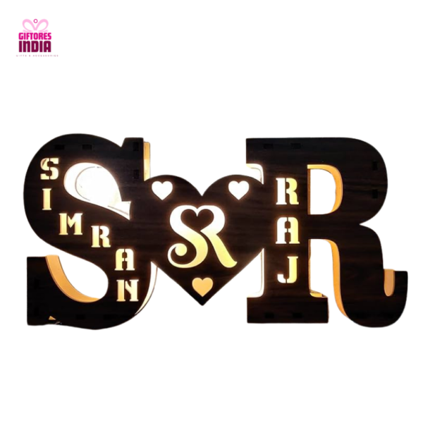 Personalised Couple Alphabet LED Lamp | Anniversary Gifts