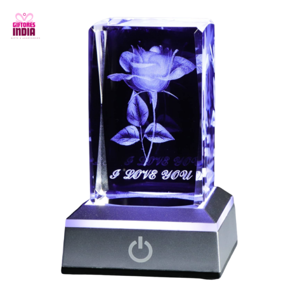 Personalised LED Crystal Cube (6x4x4)