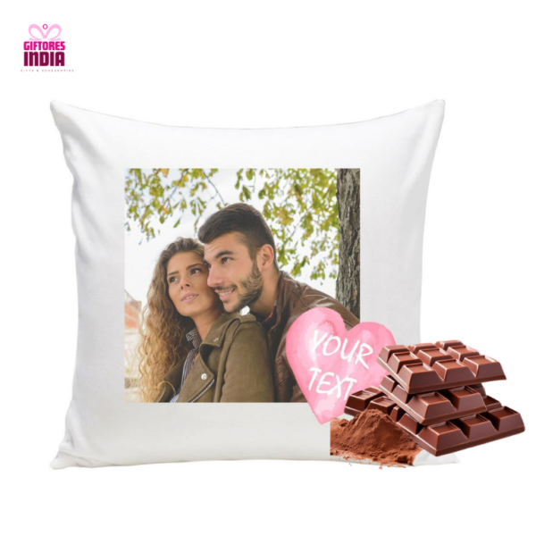 Personalized Cushion and Chocolate Combo