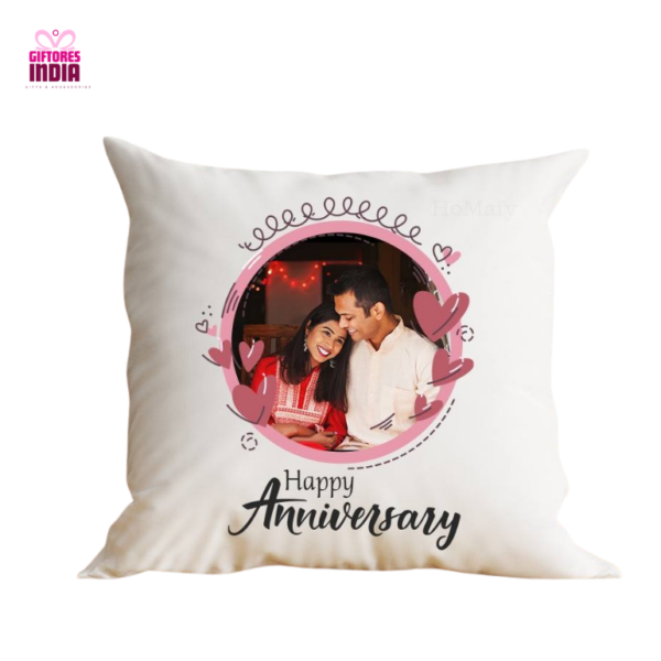 Personalized Happy Anniversary Cushion