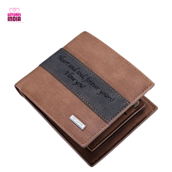 Personalized Name Brown Wallets for Men