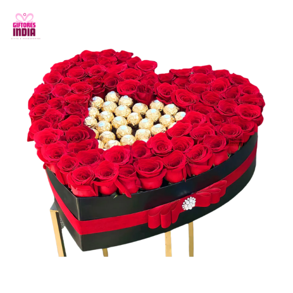 Red Roses with Ferrero Rocher - Anniversary Gifts Online