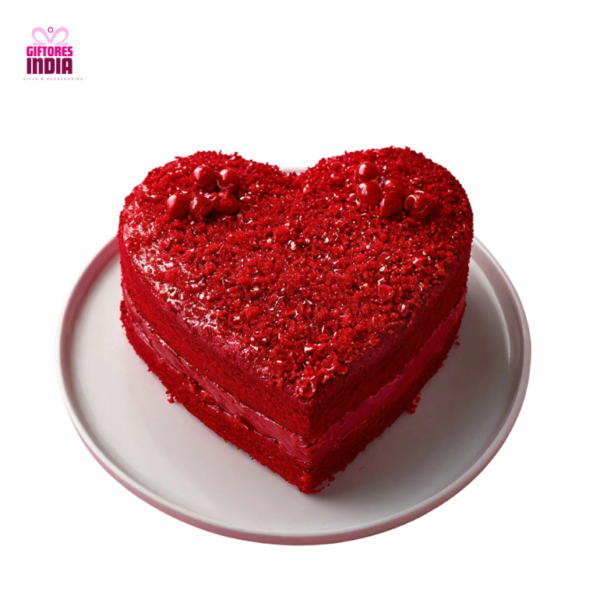 Red Velvet Cake of Heart Shape