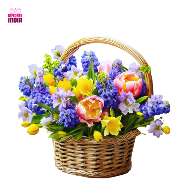 Stunning Basket of Bright Flower