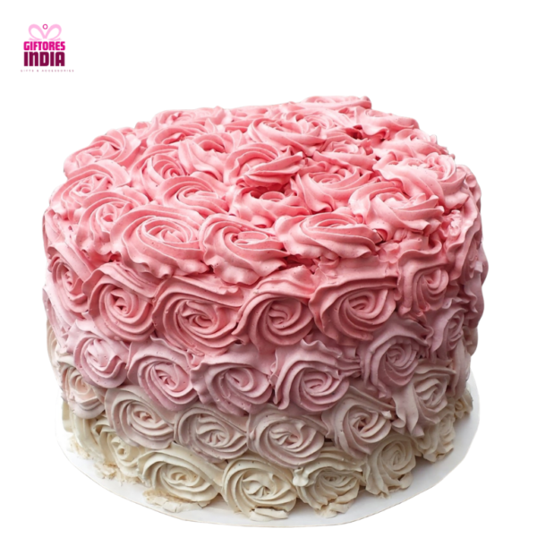 Tasteful Rosy Vanilla Cake
