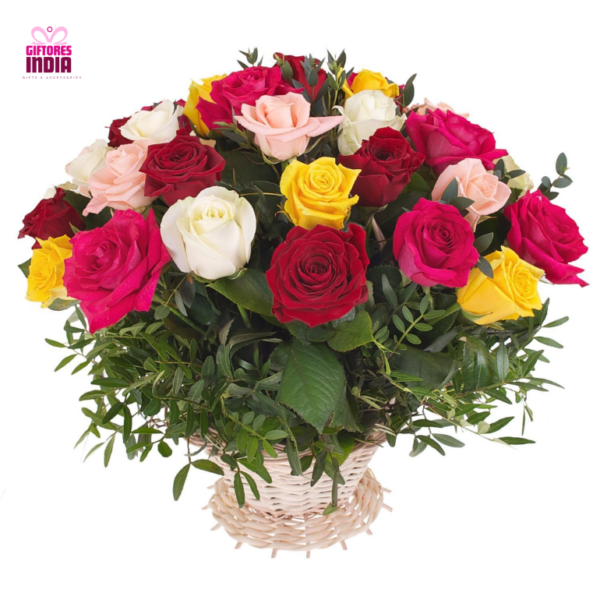 30 Mixed Roses Baskets