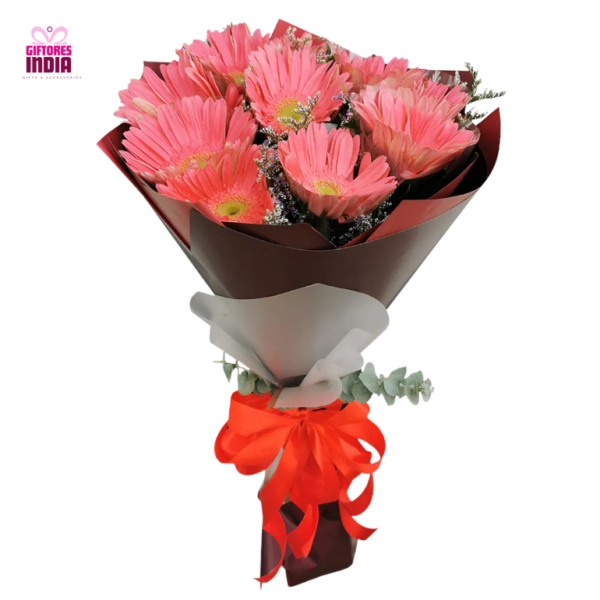 Vibrant 8 Pink Gerberas