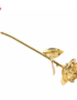 Wooden Plaque & 24K Gold Plated Rose With Keychain